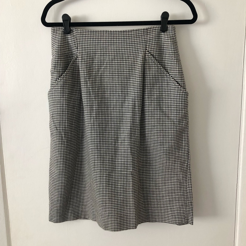 Vintage Herringbone Pencil Skirt